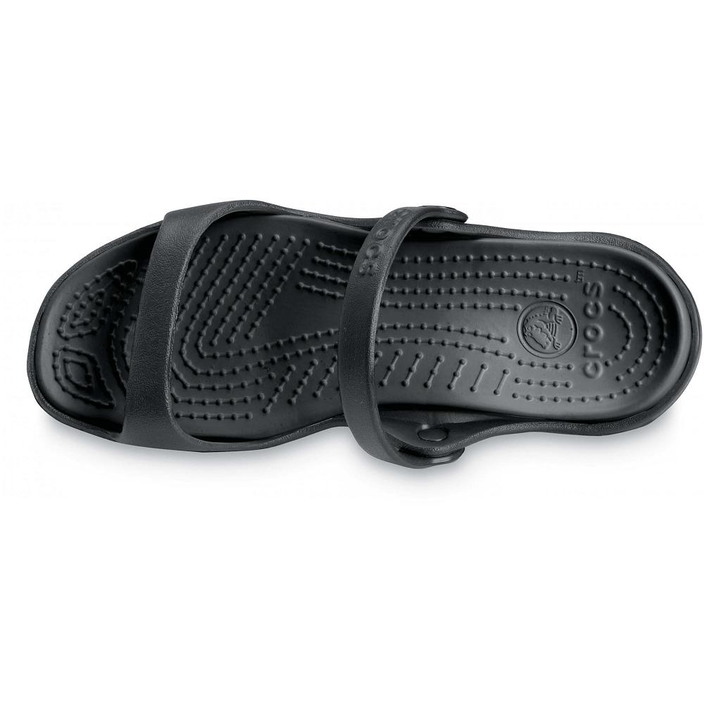 Black Women's Crocs Cleo Sandal Slides | NZ 0592ZUTG
